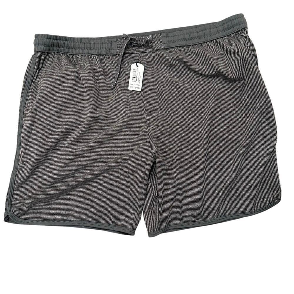 Johnnie-O Ricky Jersey Shorts Meteor Charcoal Heather Gray 7", XXL NWT